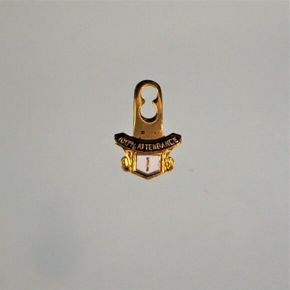 Vintage Lions Club 100% Attendance Tab 1 Year for Lapel Pin - Picture 5 of 5